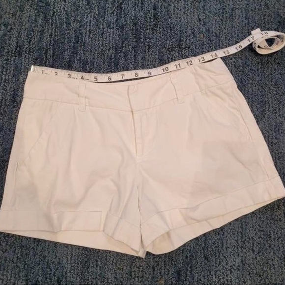 French Connection White Linen Low Waisted Shorts sz 4 - Picture 4 of 4